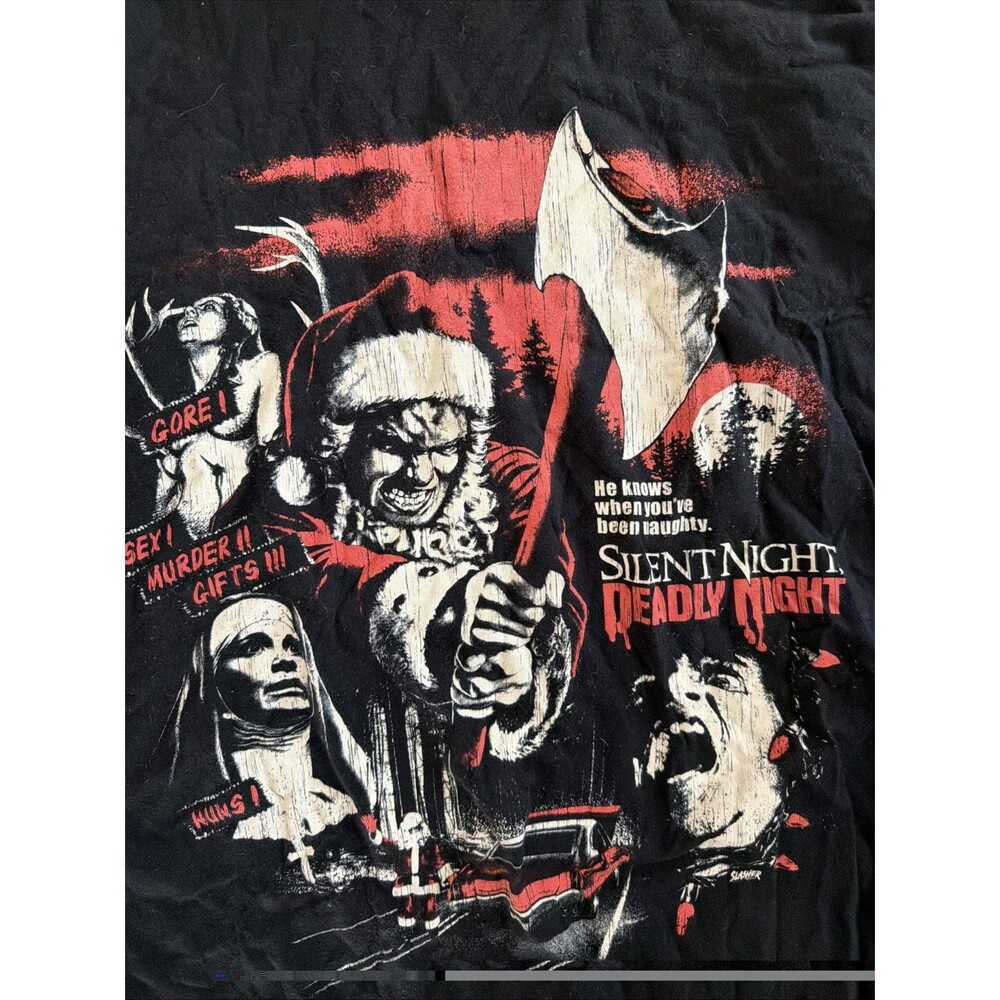 Silent Night Deadly Night Horror Men’s T Shirt Size XL